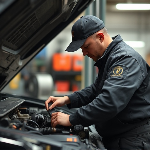 auto technician working
