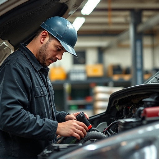 auto technician working