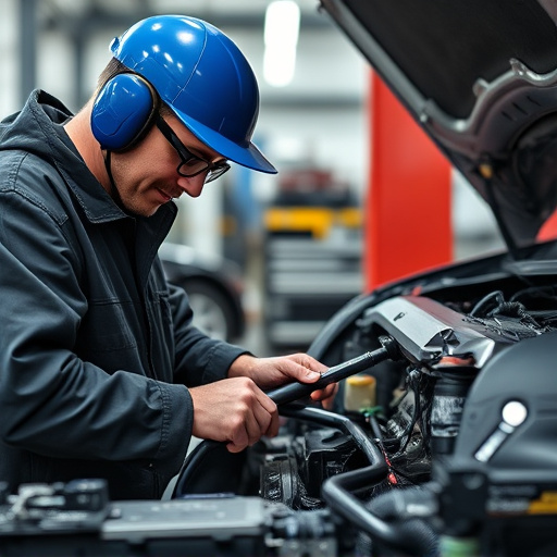 auto technician working