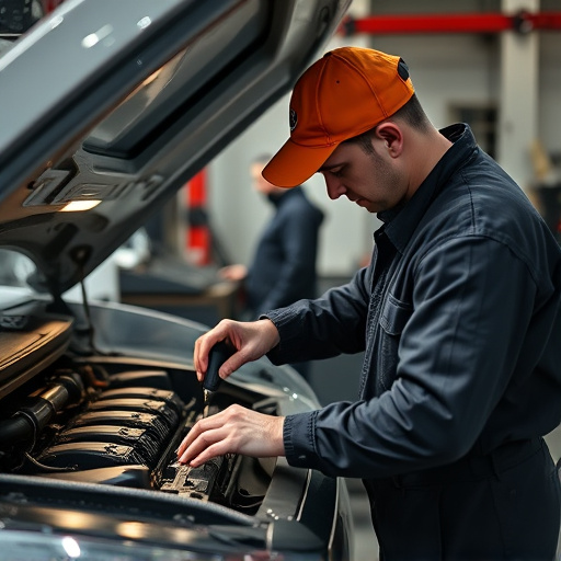 auto technician working