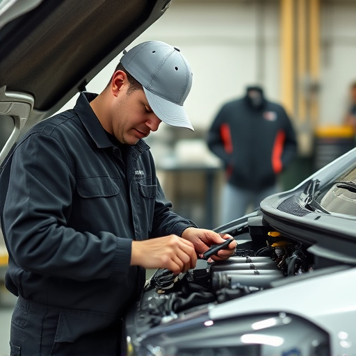 auto technician working