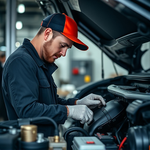 auto technician working