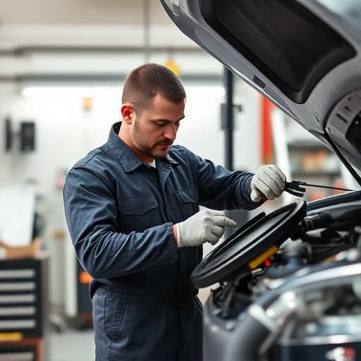 auto technician working