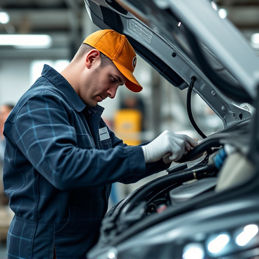 auto technician working
