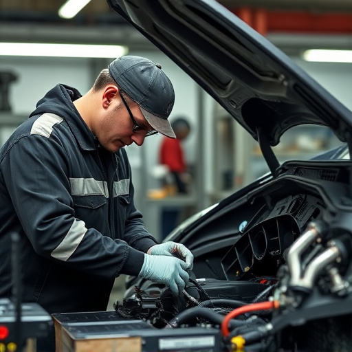 auto technician working