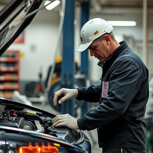 auto technician working