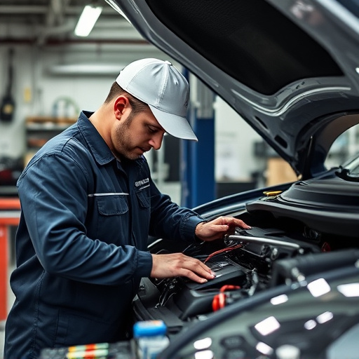 auto technician working