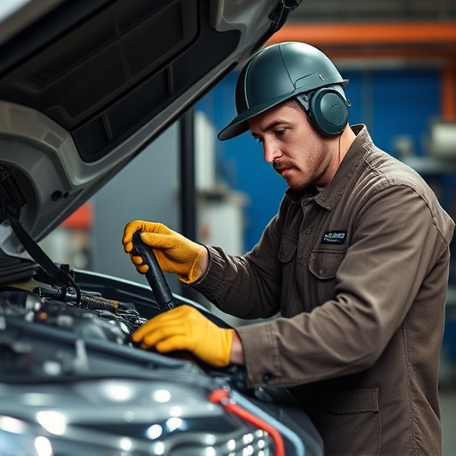 auto technician working