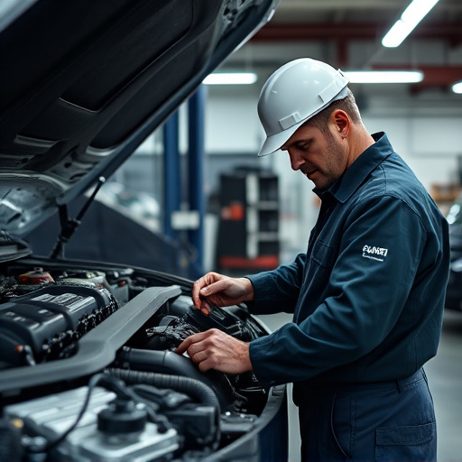 auto technician working