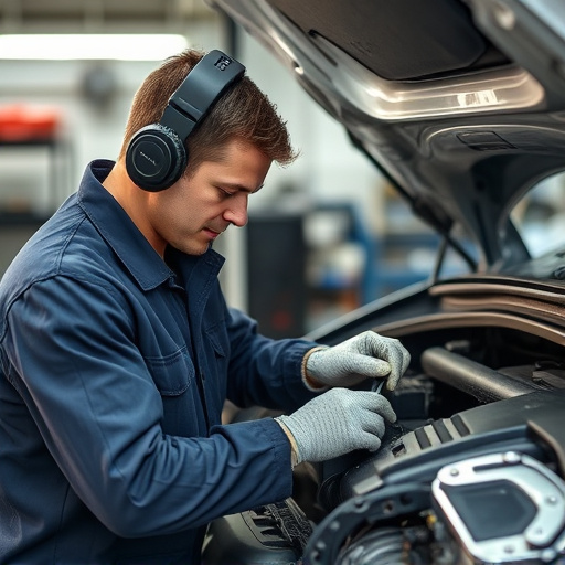 auto technician working