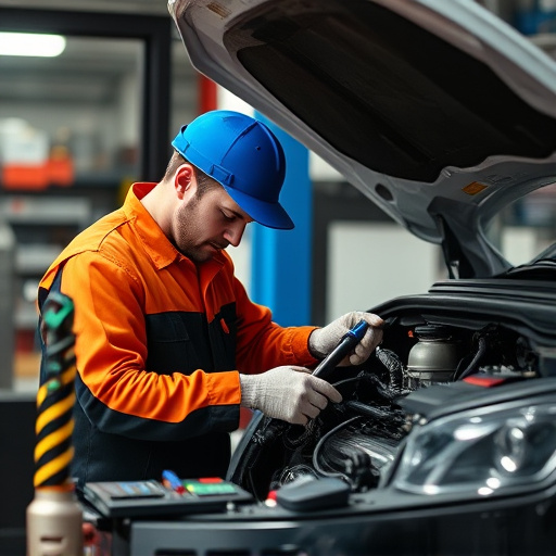 auto technician working
