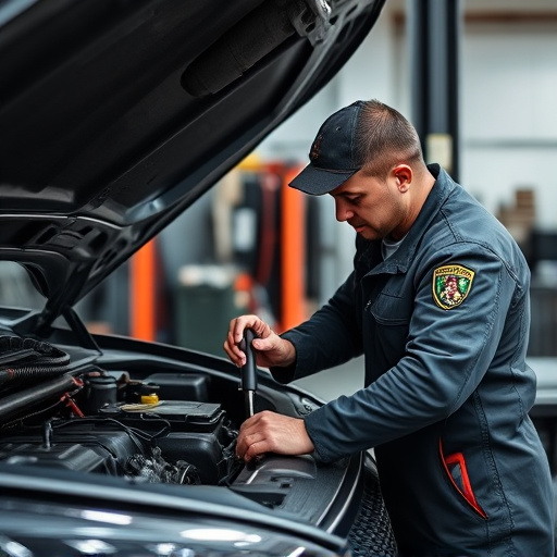 auto technician working