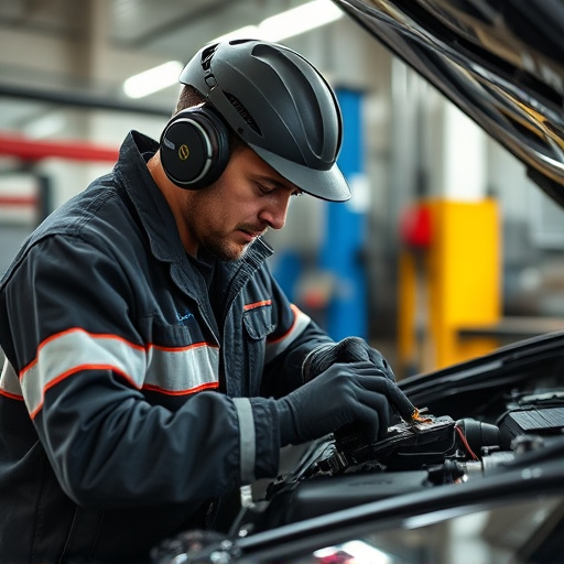 auto technician working