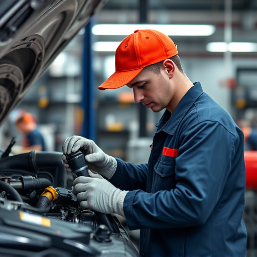 auto technician working