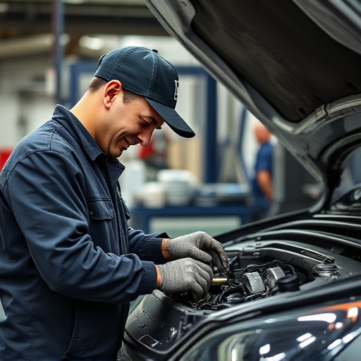 auto technician working