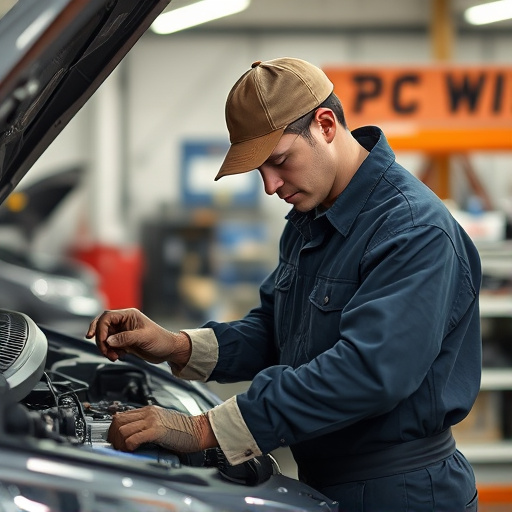 auto technician working