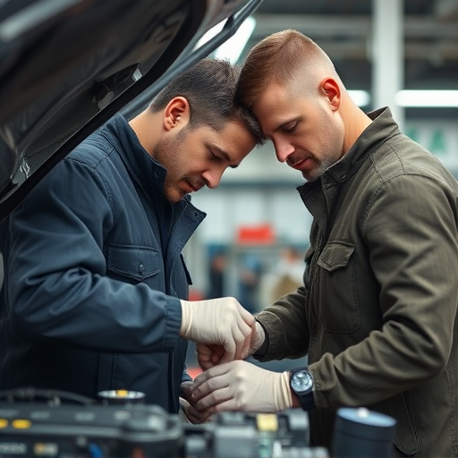 auto technician working