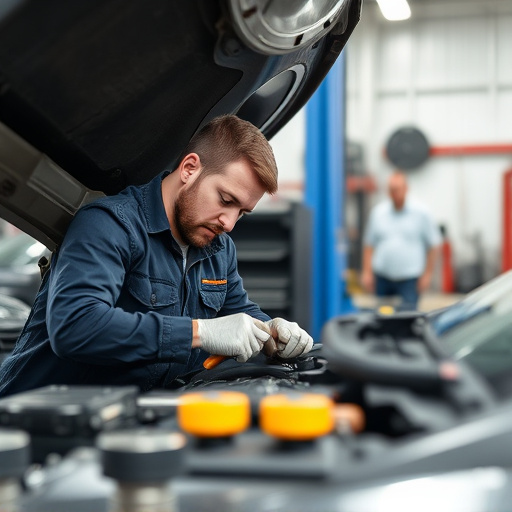auto technician working