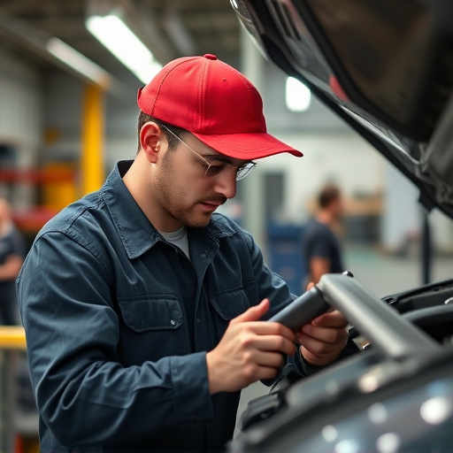 auto technician working