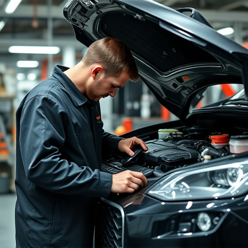 auto technician working