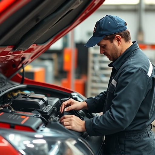 auto technician working