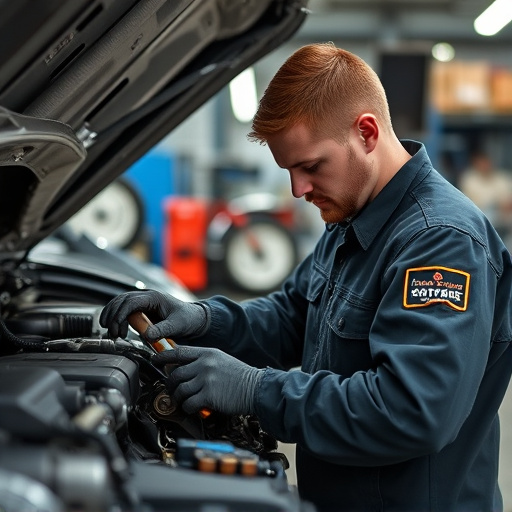 auto technician working