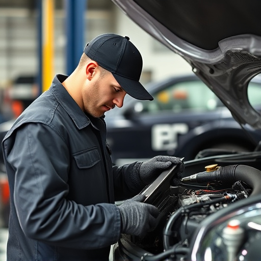 auto technician working