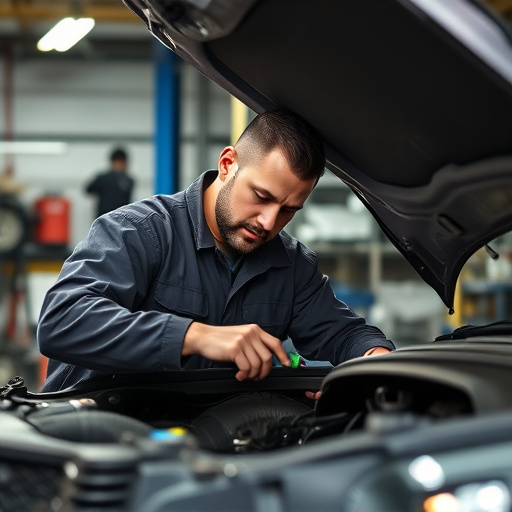 auto technician working