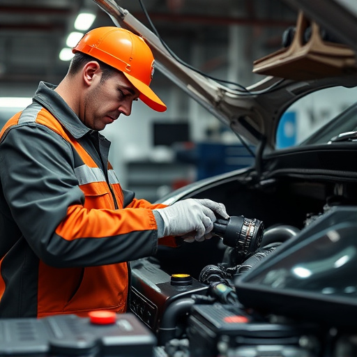 auto technician working