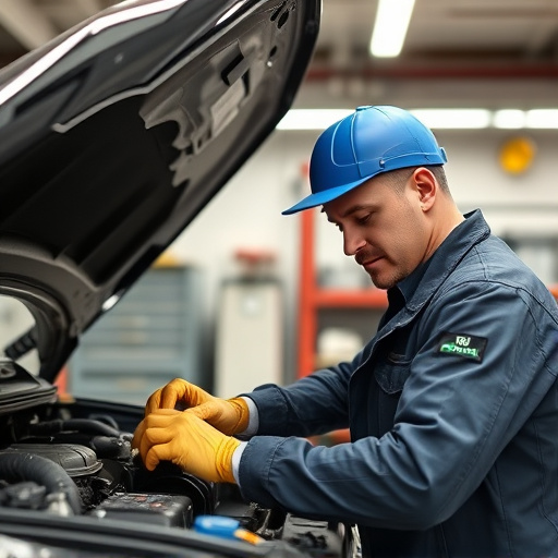 auto technician working