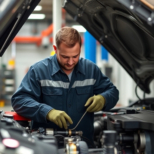 auto technician working