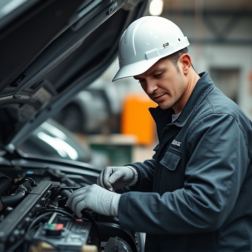 auto technician working