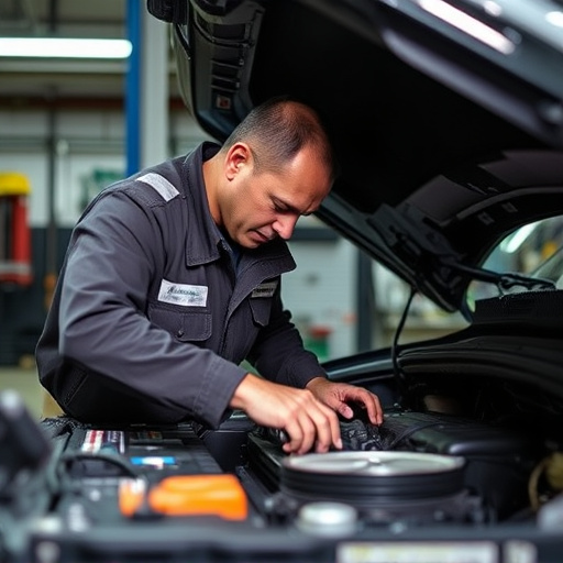 auto technician working