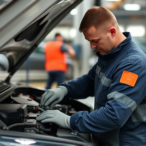 auto technician working