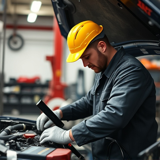 auto technician working