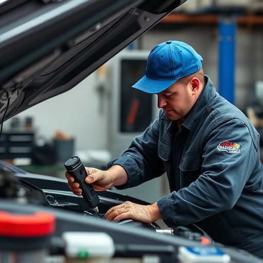 auto technician working