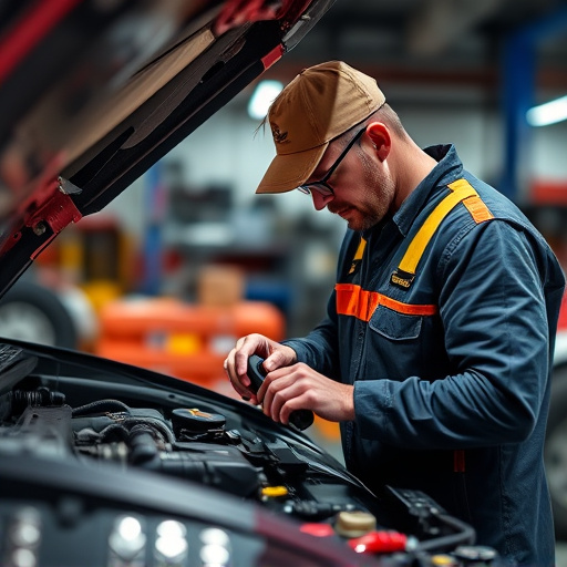 auto technician working