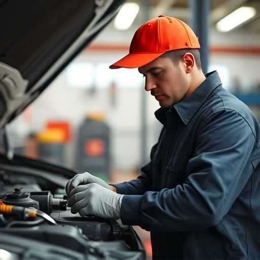 auto technician working