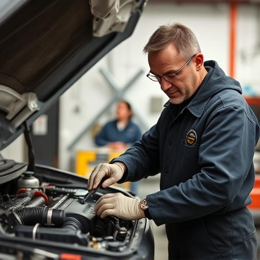 auto technician working