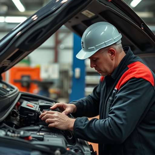auto technician working