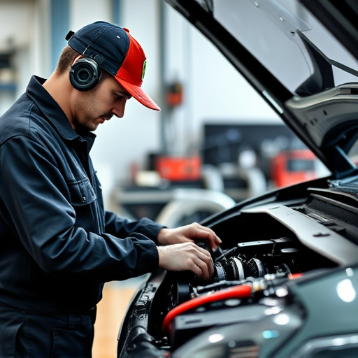 auto technician working