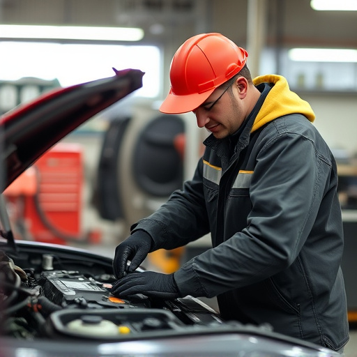 auto technician working