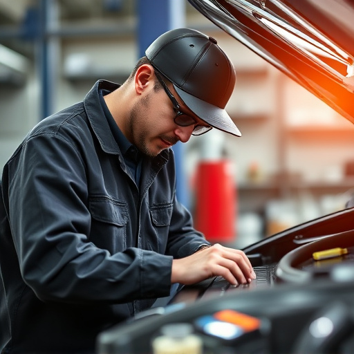 auto technician working