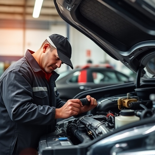 auto technician working