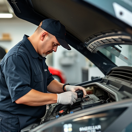auto technician working