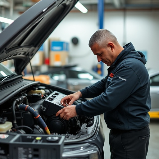 auto technician working