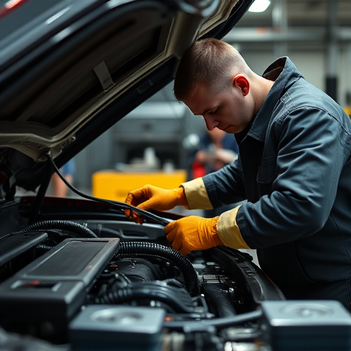 auto technician working