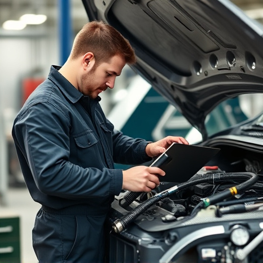 auto technician working
