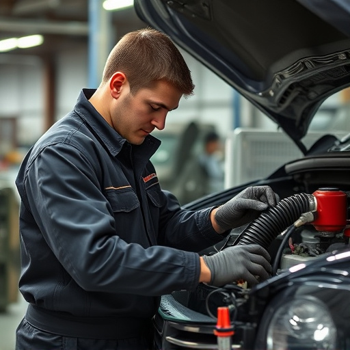auto technician working