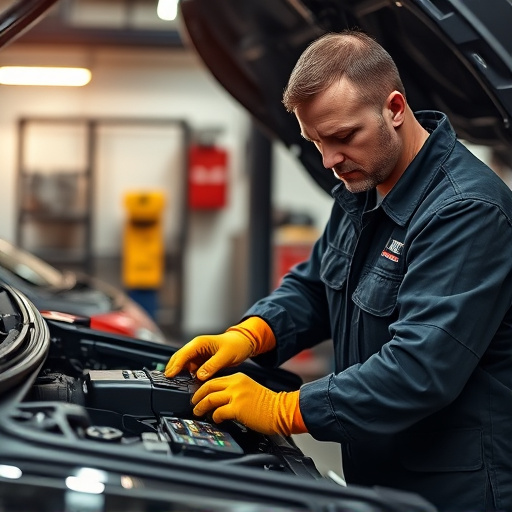 auto technician working